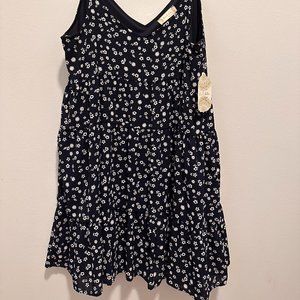 Altar'd State Navy/Off White Dress